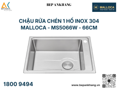 Chậu Rửa Chén 1 Hộc Malloca Inox 304 MS5066W